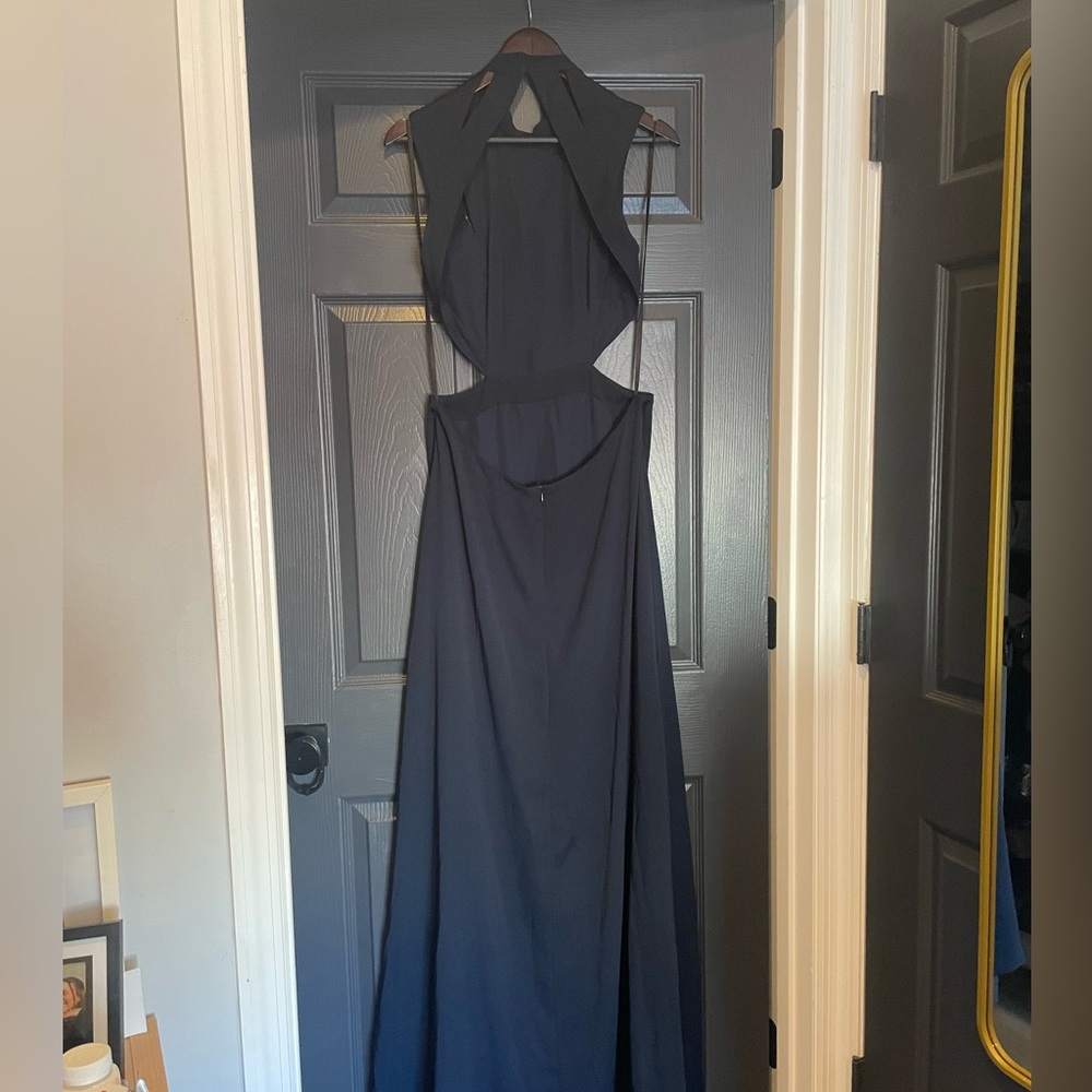 NWT H&M navy jumpsuit with open back size 12 - Picture 7 of 13